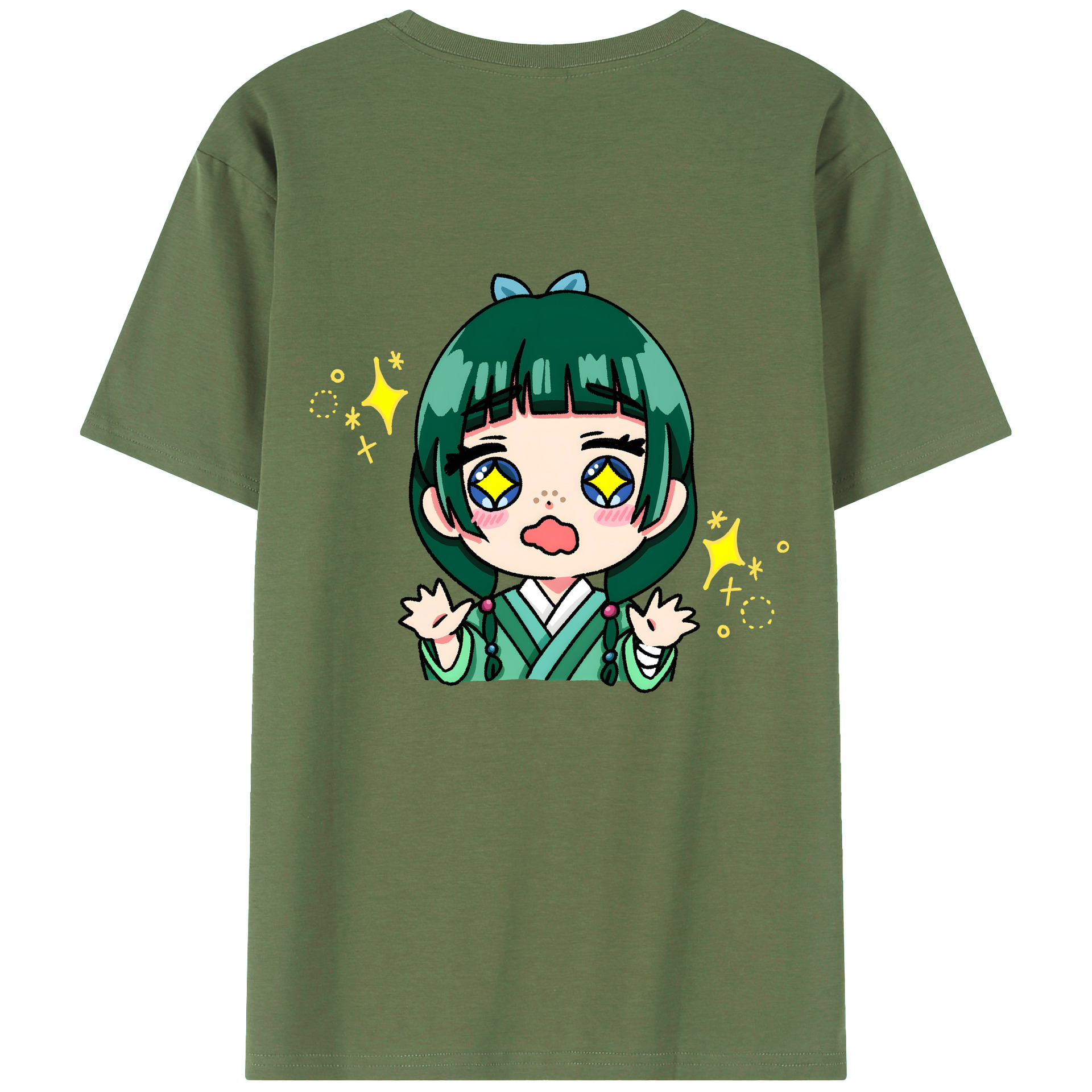 （画像用） 薬屋のひとりごと The Apothecary Diaries 綿100％ メンズ半袖Tシャツ（バックプリント） 通気性